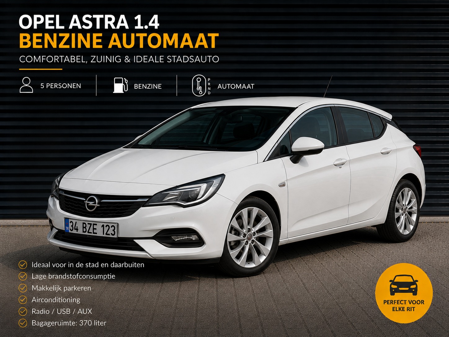Opel Astra 1.4 huren in Kusadasi, benzine automaat