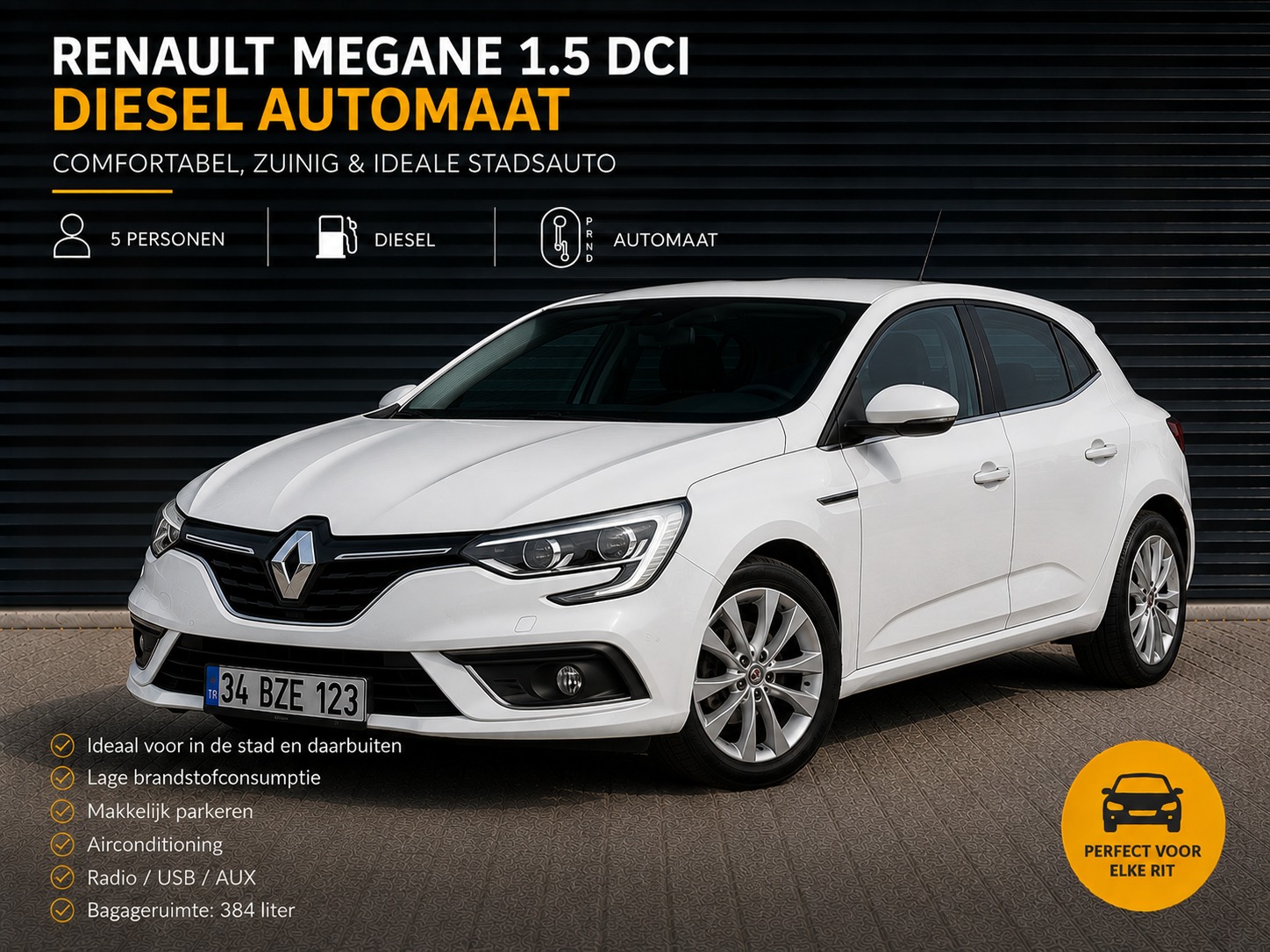 Renault Megane 1.5 DCI huren in Kusadasi, diesel automaat